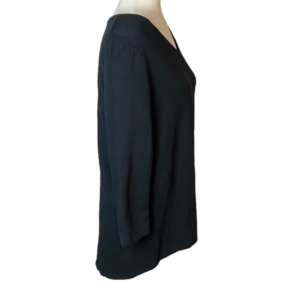 Chico’s ultimate tee slub knit size S tee Shirt top black - Picture 4 of 5